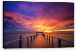 Sunset bridge Stretched Canvas 79016113