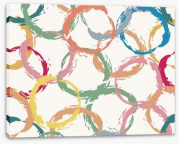 Pastel rings Stretched Canvas 79280122