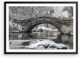 Gapstow Bridge in winter Framed Art Print 79544845
