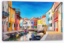 Summer in Burano Stretched Canvas 79583472