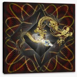 Golden dragon Stretched Canvas 79634273