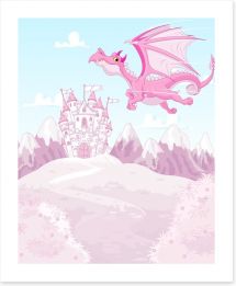 Knights and Dragons Art Print 79666086