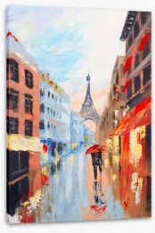 Paris in the rain Stretched Canvas 79670008