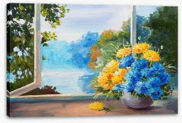 Bouquet by the window Stretched Canvas 79670032