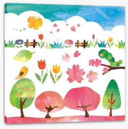 Fun Gardens Stretched Canvas 79770151