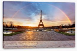Eiffel tower rainbow Stretched Canvas 79847717