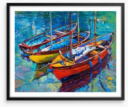 Three fishing boats Framed Art Print 80061665
