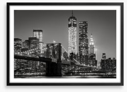 New York by night Framed Art Print 80201482