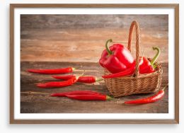 Red chilli peppers Framed Art Print 80252224