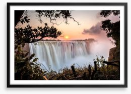 Victoria Falls sunset Framed Art Print 80256964