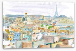 City of Paris watercolour Stretched Canvas 80330655