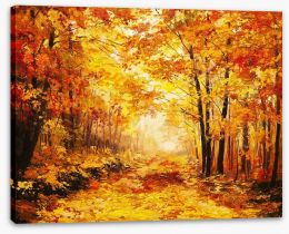 Golden autumn forest Stretched Canvas 80917211