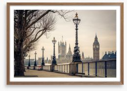 Along the River Thames Framed Art Print 81420238
