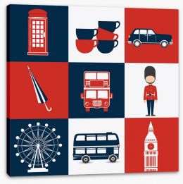 Iconic London pop art Stretched Canvas 81586265