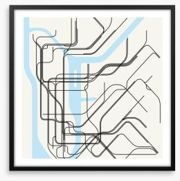The New York subway Framed Art Print 81834460