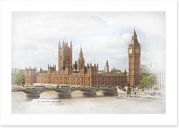 Westminster Palace vintage Art Print 82034167
