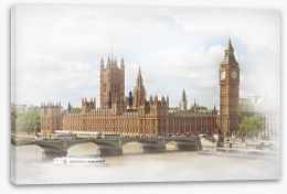 Westminster Palace vintage Stretched Canvas 82034167