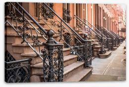 Brownstone facades Stretched Canvas 82392865