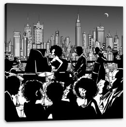 New York jazz Stretched Canvas 82720540
