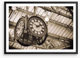 Waterloo Station time Framed Art Print 83246383