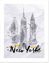 New York skyscrapers Art Print 83310960