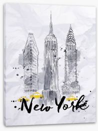 New York skyscrapers Stretched Canvas 83310960