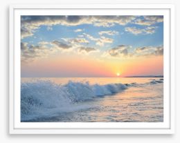 Seascape sunrise Framed Art Print 83614145