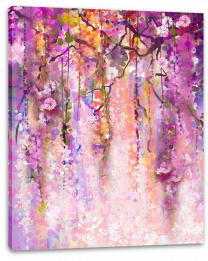 Cascading wisteria Stretched Canvas 83958021