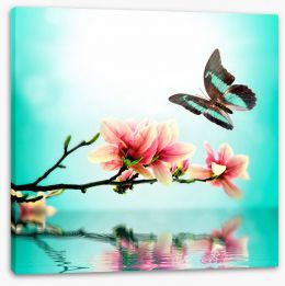 Butterfly magnolia Stretched Canvas 84944944