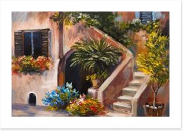 Summer on the terrace Art Print 85122610