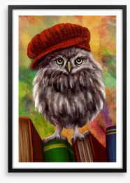 Bookish owl Framed Art Print 85590287