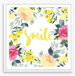 Sunshine smile Framed Art Print 86027680