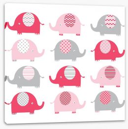 Elephants Stretched Canvas 86567345