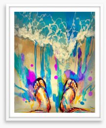 Sand beneath your toes Framed Art Print 86590774