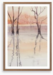 Kariba dam reflections Framed Art Print 86815557