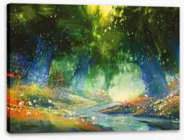 Mystic forest Stretched Canvas 86951486