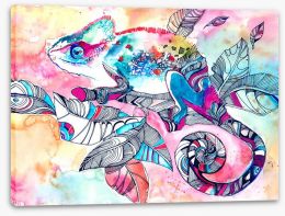 Colourful chameleon Stretched Canvas 87232360