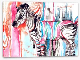 Watercolour zebra Stretched Canvas 87232366
