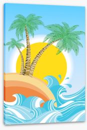Beach House Stretched Canvas 87441967
