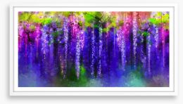 Moonlight wisteria Framed Art Print 87634393