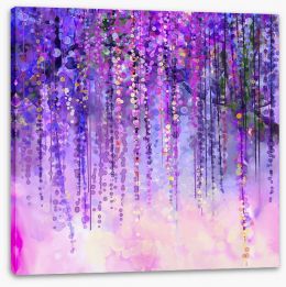 Wisteria drops Stretched Canvas 87636995
