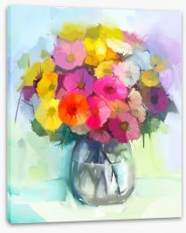 Still life of gerbera flowers Stretched Canvas 87696891