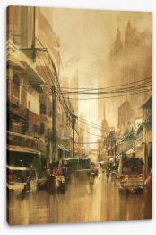 Vintage streetscape Stretched Canvas 87960156