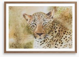 Languorous leopard Framed Art Print 89016991