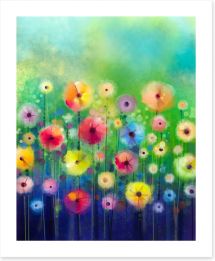 Bright sunny flowers Art Print 89017556