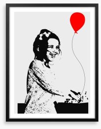 Red balloon Framed Art Print 89136964