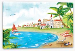 Beach House Stretched Canvas 89534370