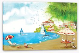 Beach House Stretched Canvas 89534407
