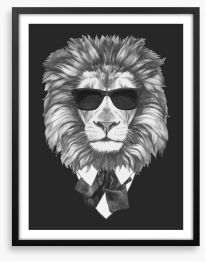 Suave lion Framed Art Print 89534487