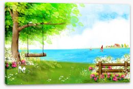 Beach House Stretched Canvas 89534597